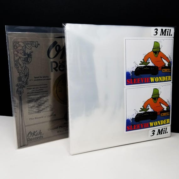 5PCS Plastic Sleeves for 10" Vinyl Records - 3mil Polyethylene No Flap - Snug Fit Poly Bag Covers 78rpm - Made in USA