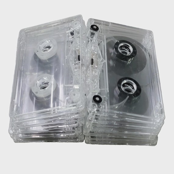 10pcs Clear Cassette Tapes for Arts + Crafts Vintage Decoration 80's 90's