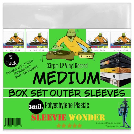 Medium Box Set Sleeves 3mil No Flap (5)