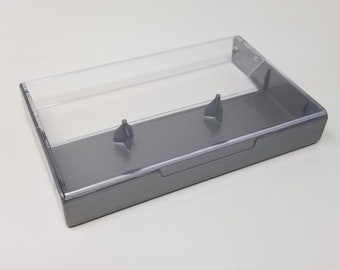 Kassettenhüllen - 5er Pack - Klare Vorderseite + Silberfarbene Rückseite - Leere Kunststoffboxen