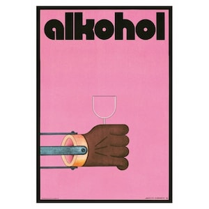 Premium Postkarte / Polnisches Poster Alkohol Mini Poster / Vintage 17x12 cm