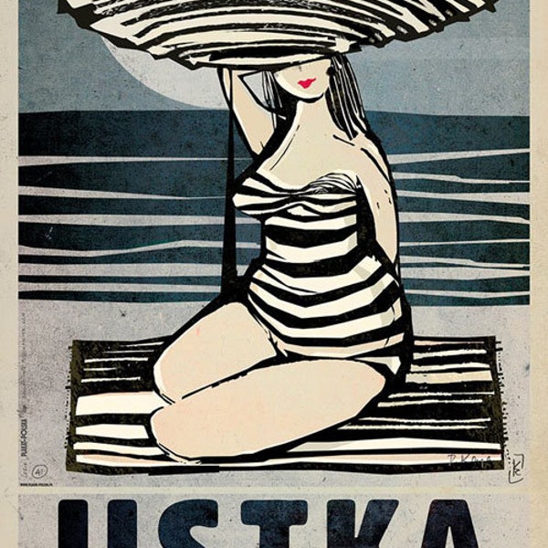 Poster 68x98 cm, Poland, Ustka, polish poster, Kaja