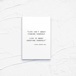 Carte postale ; Typographie - George Bernard Shaw