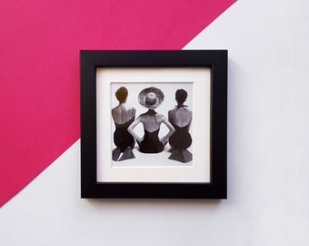 Ingelijste foto - Vintage fotografie - Houten frame met passe-partout 12x12 cm/4x4 inch