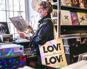 Organic Cotton Tote Bag LOVE is LOVE