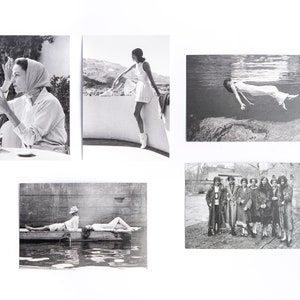 Ensemble de 5 cartes postales / vintage noir et blanc photographie style rétro / Il était une fois en Amérique