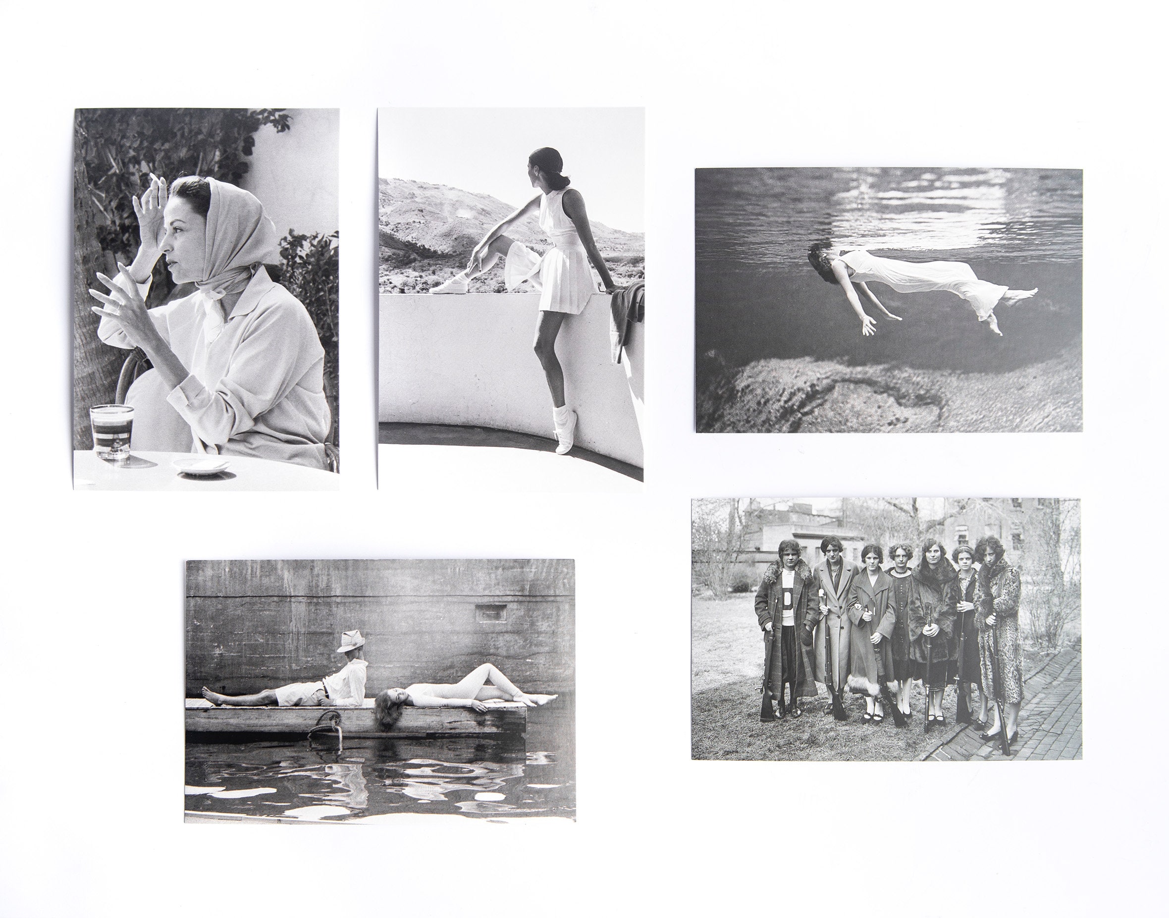 Set of 5 Postcards / Vintage Black and White Photography Retro Style