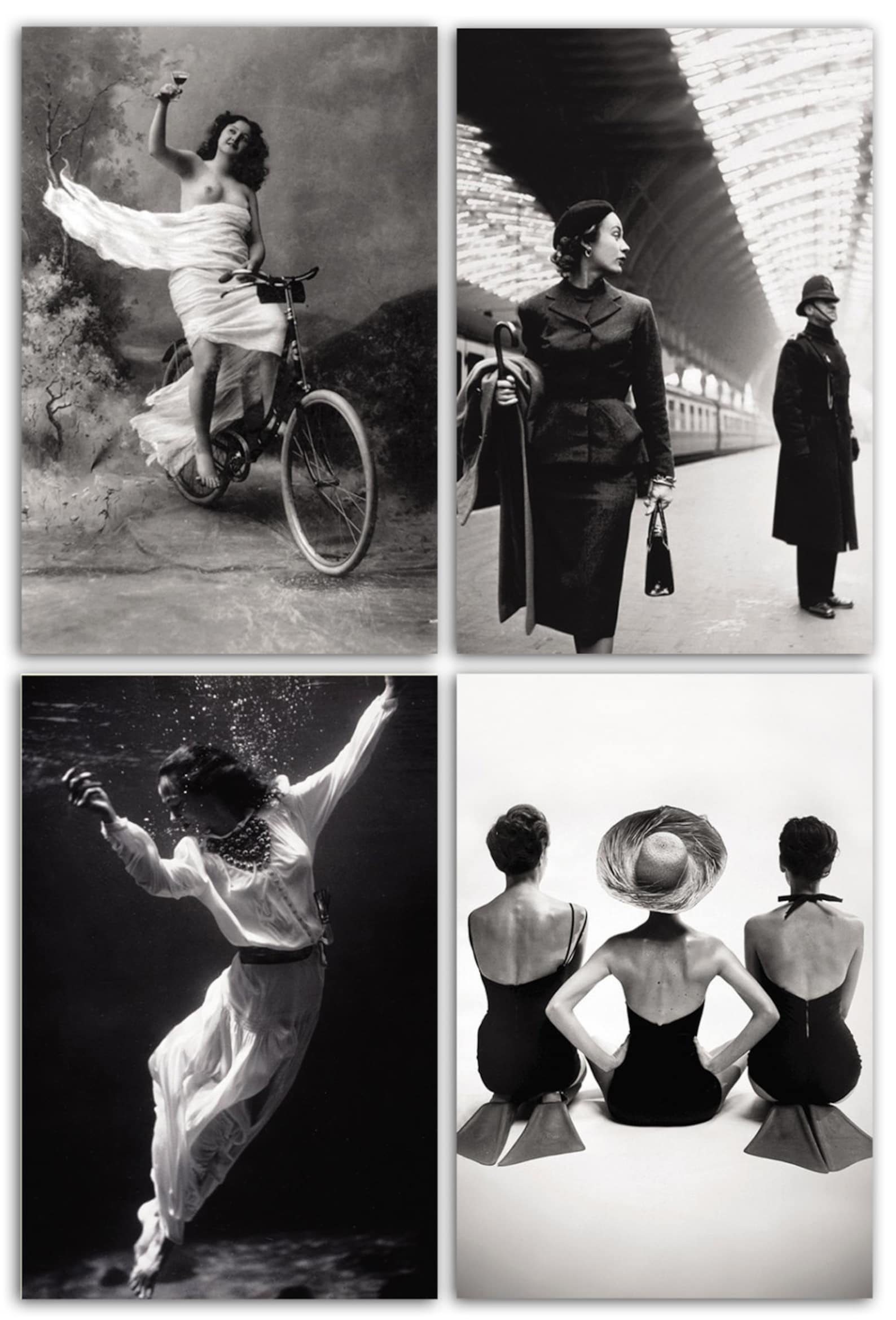 Vintage Photography Postcard Set 4 Postcards Etsy