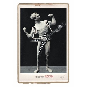 Carte postale Premium / Affiche polonaise 'Keep on rokin' Mini poster / vintage 17x12 cm