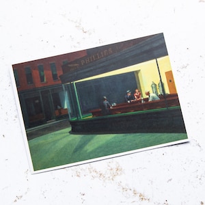 Premium Postkarte; Nighthawks von Hopper