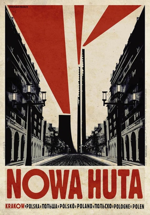 Poster Cm Poland Nowa Huta Polish Poster Kaja Etsy