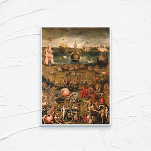 Cartolina di Premium; Il giardino delle delizie di Hieronymus Bosch