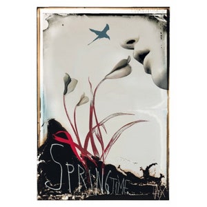 Premium Postkarte / Polnisches Poster 'Frühlingszeit' Miniposter / Vintage 17x12 cm