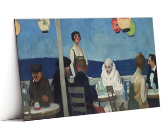 Soir Bleu - Edward Hopper - magneet 12 x 6 cm / beeldende kunst