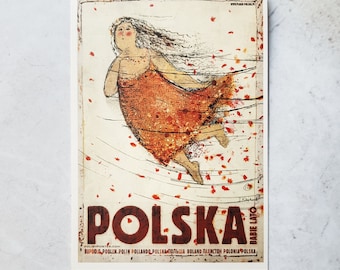 Ryszard Kaja Polska Poster, Polish Poster School, Fall Art