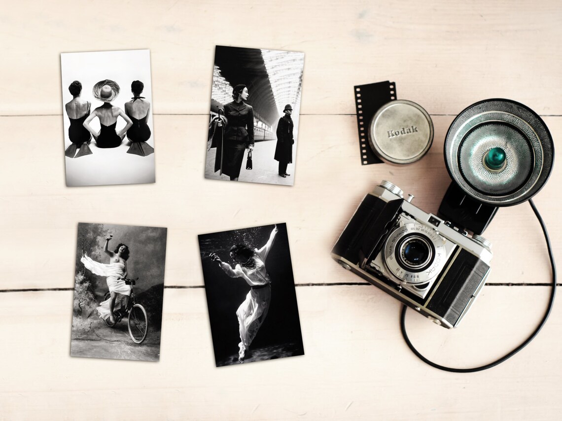 Vintage Photography Postcard Set 4 Postcards Etsy