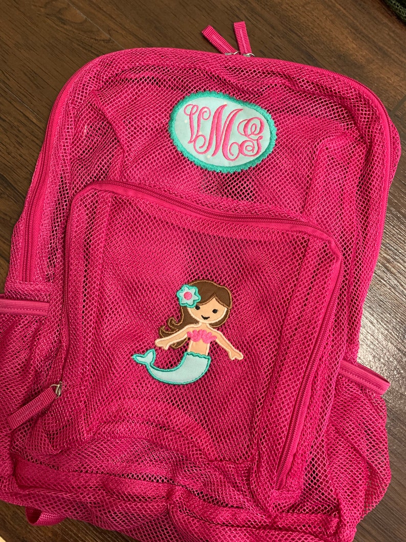 Monogrammed Backpack Mermaid Mermaid Backpack Girls | Etsy