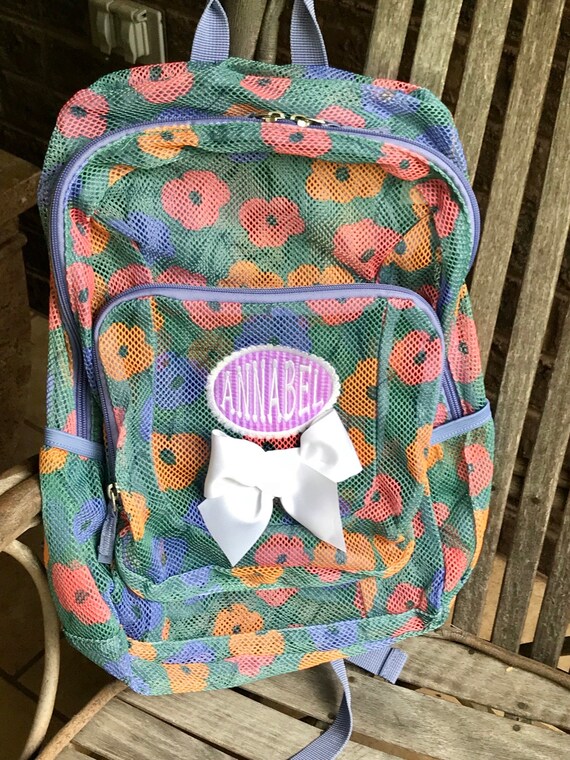 girls mesh bookbags
