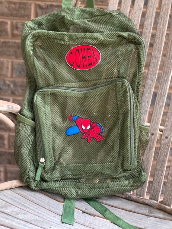 monogram mesh backpack