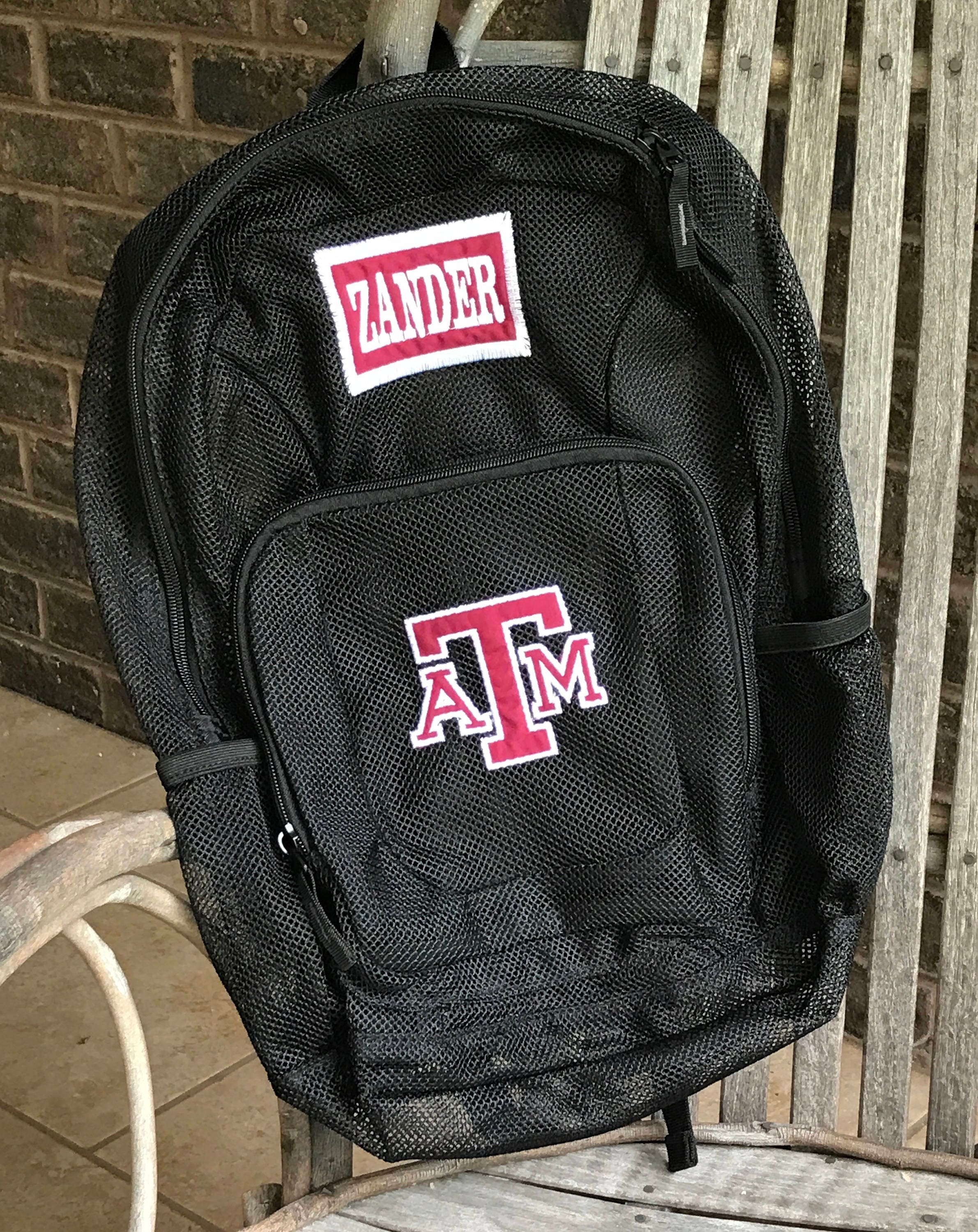 Monogrammed Backpack Texas A&M Backpack Back to School Etsy