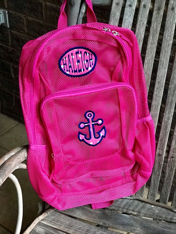 monogram mesh backpack