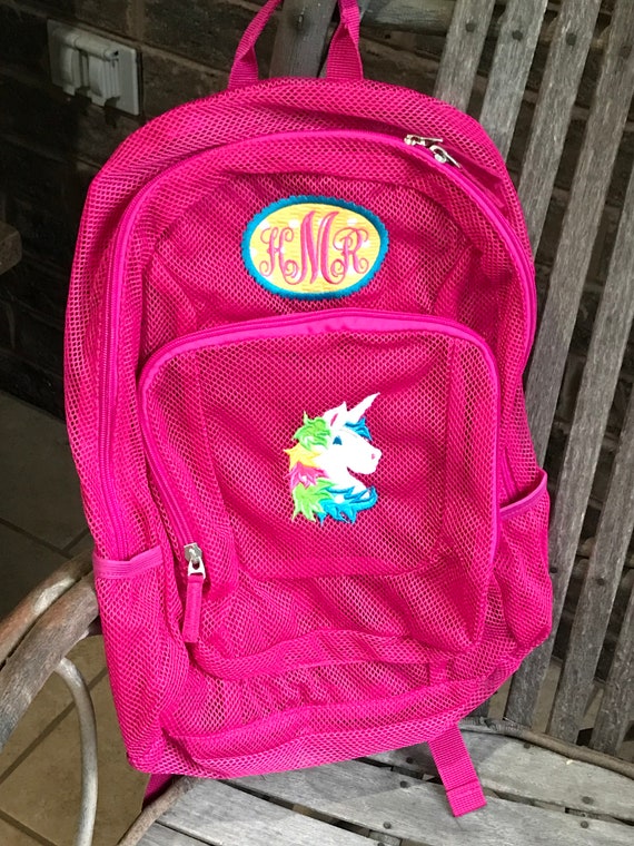 unicorn mesh backpack