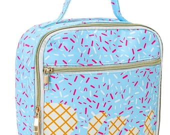 Blue ice cream drip lunchbox only