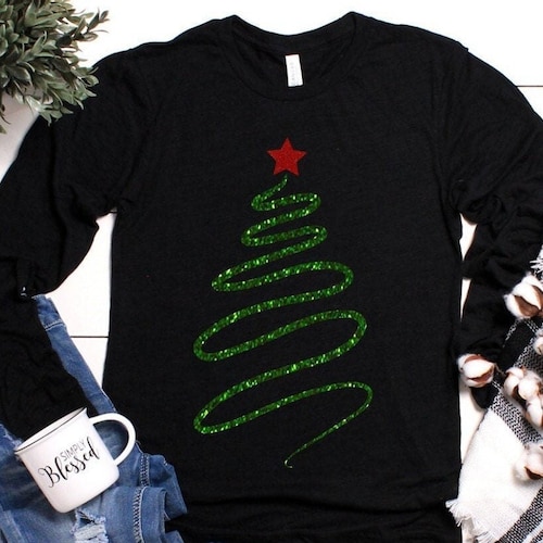 Christmas Tree Shirt Line Trees Christmas Shirt Tree Lover Etsy