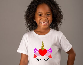 Unicorn Kids Short Sleeve Tee, Unicorn Shirt, Unicorn Gift, Unicorn Girls, Birthday Shirt, Birthday Family Shirts, Girls  unicorn