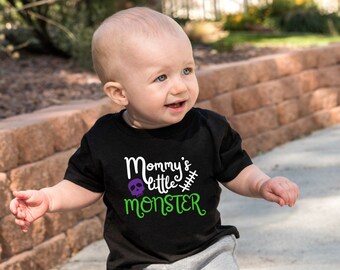 Mamas Kleines Monster Kleinkind Shirt, Halloween Little Monster T-Shirt, Kinder Halloween Shirt, Bestes Halloween Geschenk, Geschenk für Jungen, Geschenk für Mädchen