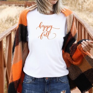 Glad hösttröja: Unisex bomullshöst-T-shirt