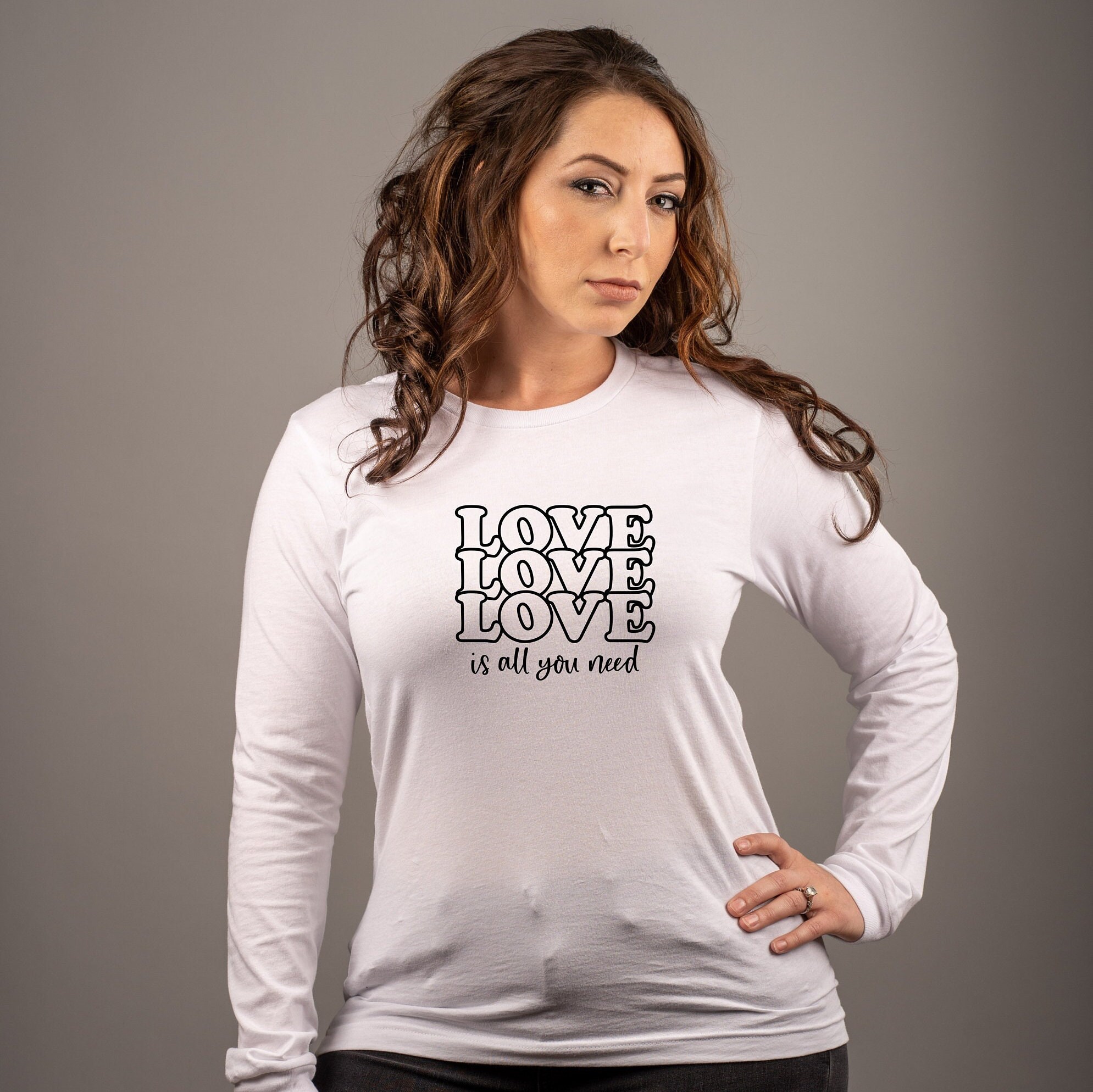Love is All You Need Adult Long Sleeve Shirt - Etsy