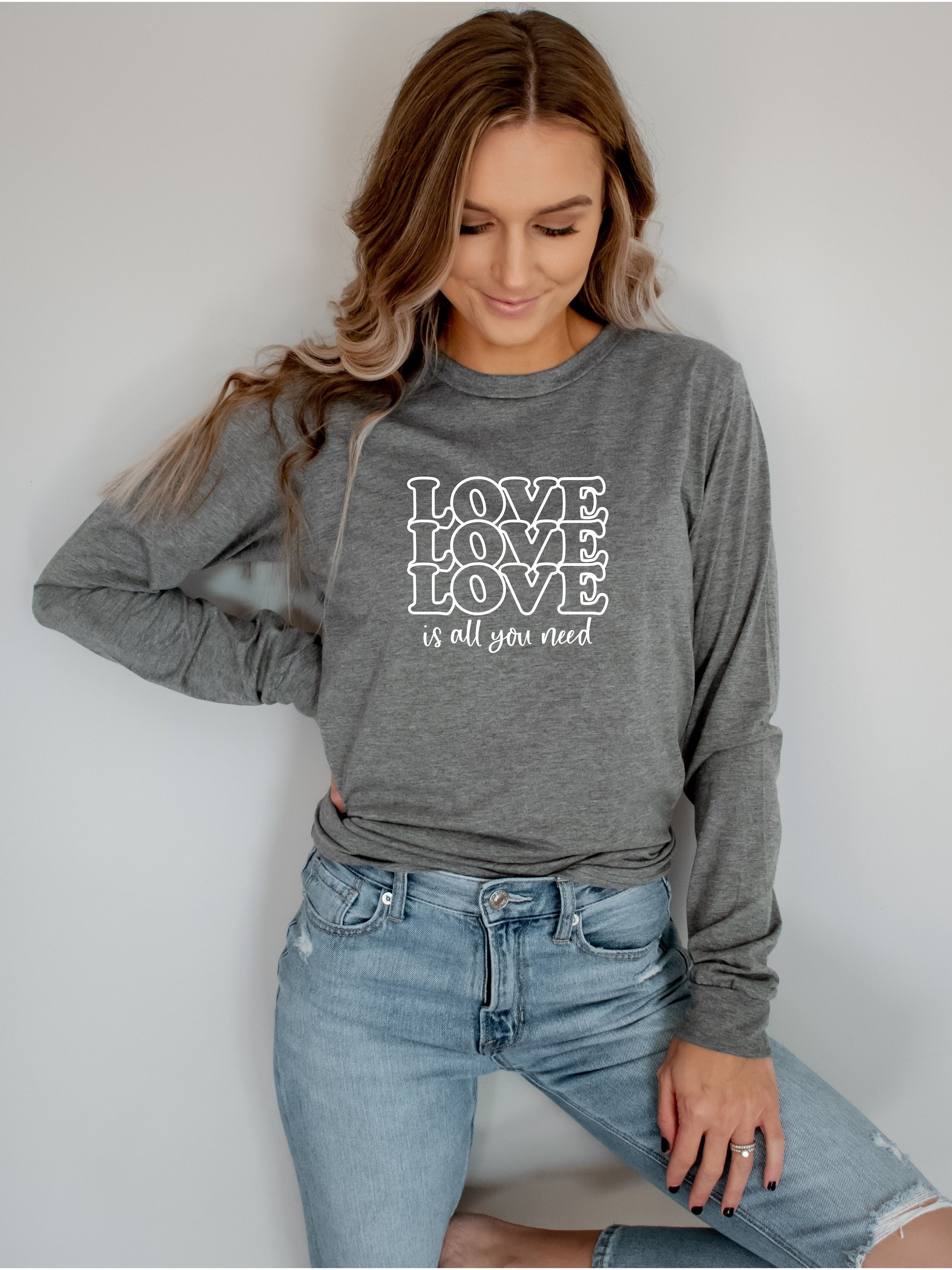 Love is All You Need Adult Long Sleeve Shirt - Etsy