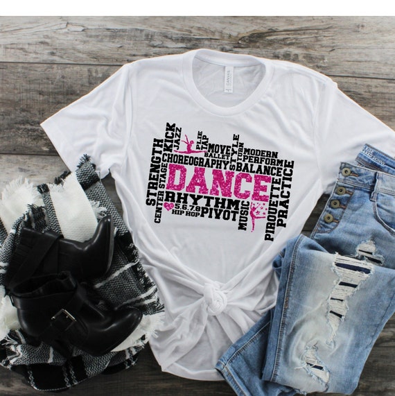 Dance Word Art Short Sleeve Tee Shirt - Etsy