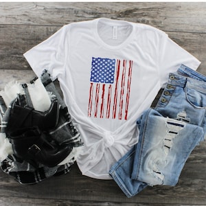 Distressed American Flag,4th Of July Family Shirt, American Flag Tee, Independence Day Shirt, Fourth Of July Shirt, American Distressed Flag