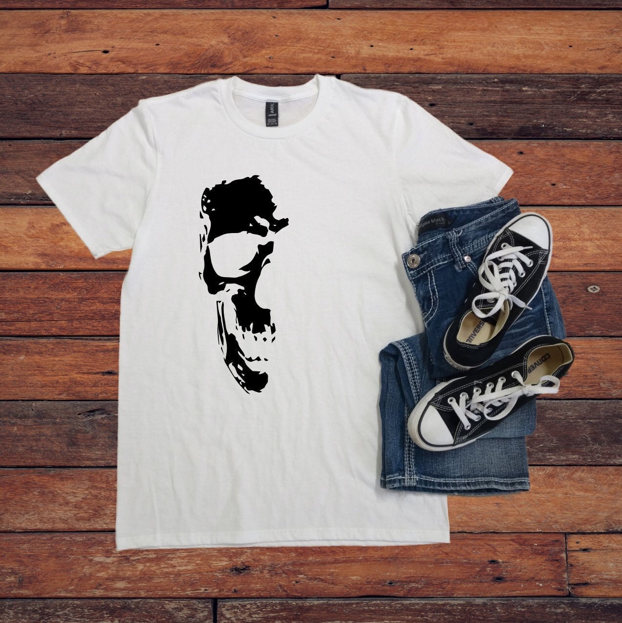 Skull Short Sleeve Tee Shirt - Etsy