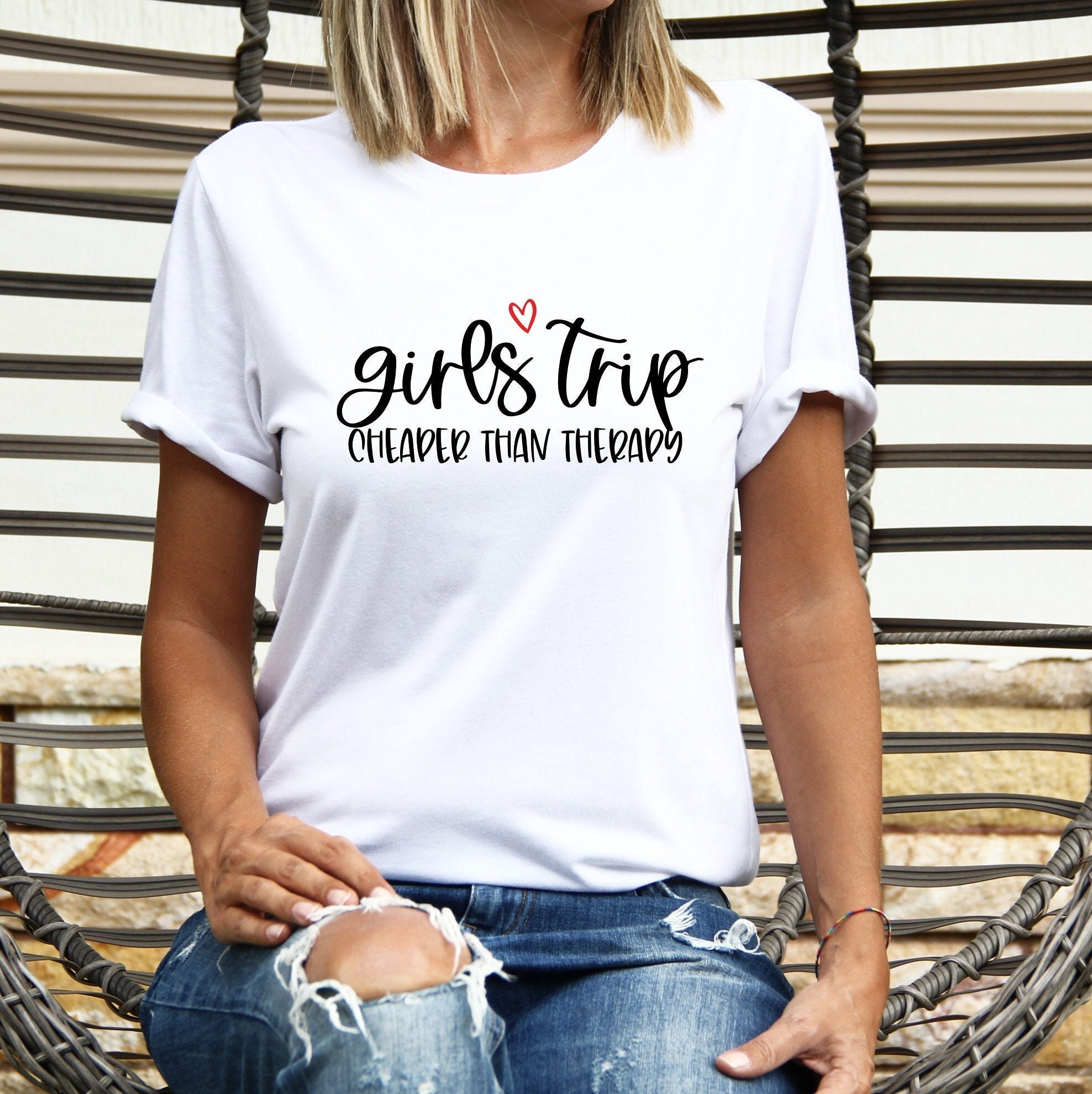 Girls Trip Cheaper Than Therapy Short Sleeve Tee Shirt - Etsy