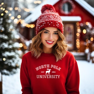 North Pole University Tee, North Pole Shirt, Christmas Time T-Shirt, North Pole University Shirt, Christmas, Snow