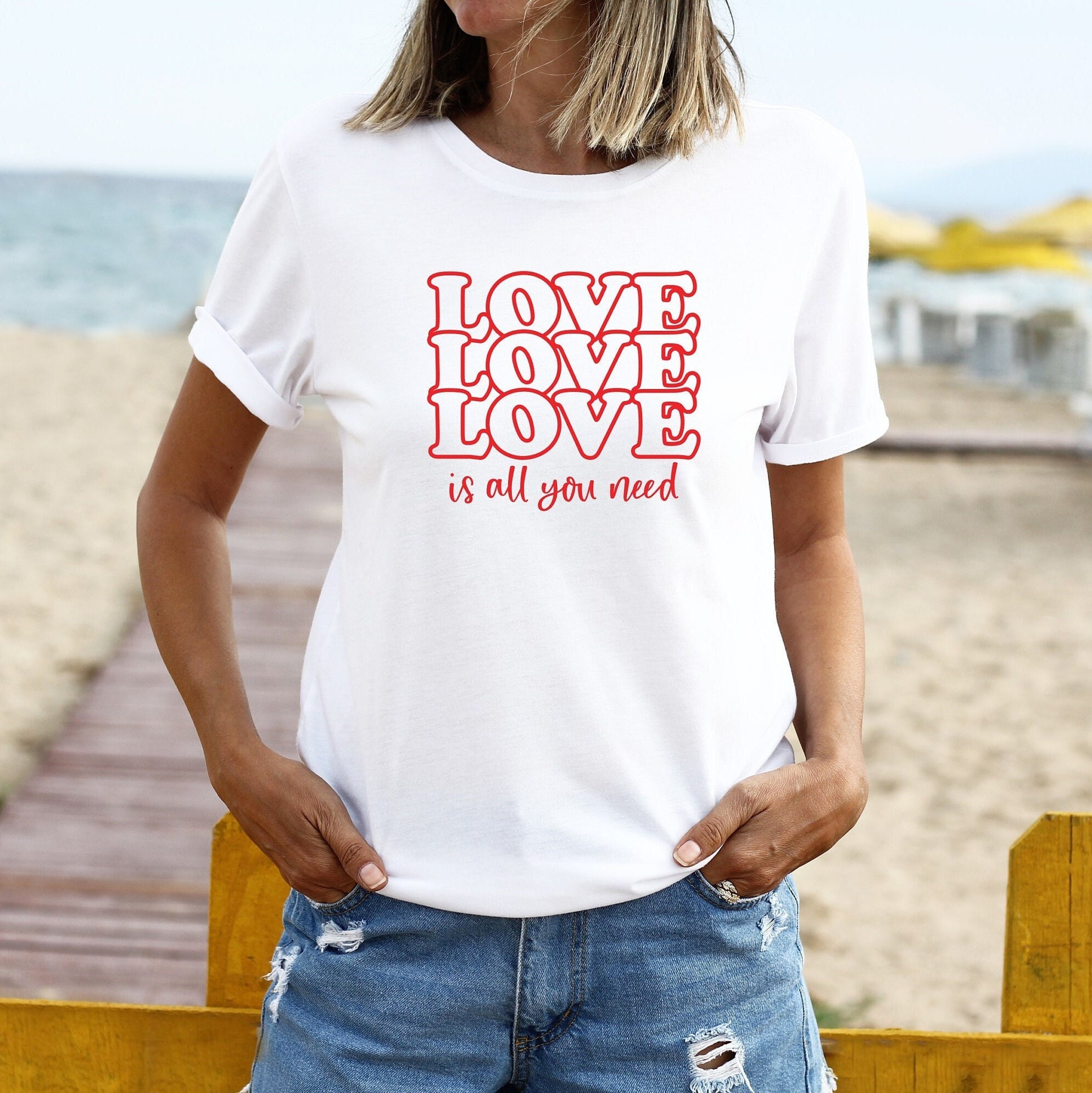 Love is All You Need Adult Short Sleeve Tee Shirt - Etsy