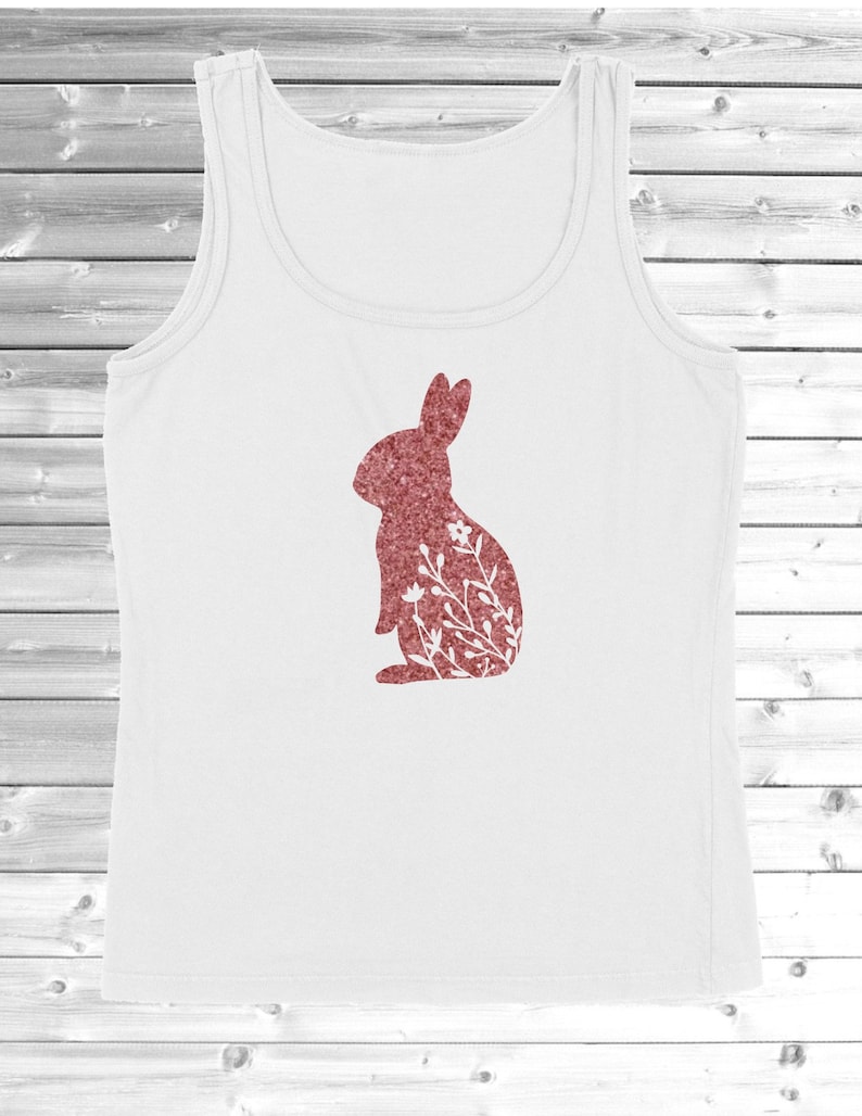 Easter Tank Tops For Women Plus Size Easter Tank Top Floral Rabbit Easter Tank Top