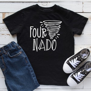 Fournado Birthday Tee, Tornado Birthday Shirt, I'm Four, Storm Chaser, 4th Birthday, Four Shirt, Tornado Birthday Party, Fourth Birthday