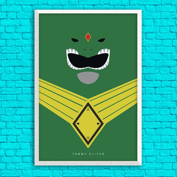 Machtige Morphin Power Rangers Green Ranger 13 X 19 Etsy