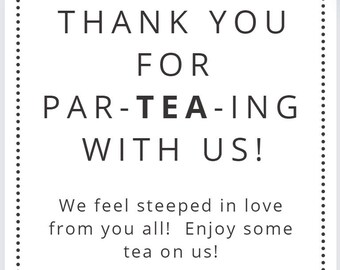 Cadeau de mariage - modèle d'autocollants pour le thé (autocollants individuels 2 x 2)