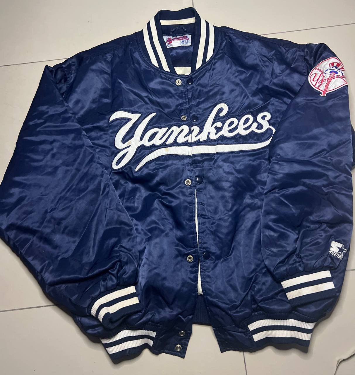 Vintage Starter New York Yankees Vneck Pullover Jacket sz Xl Adults –  KYVintage