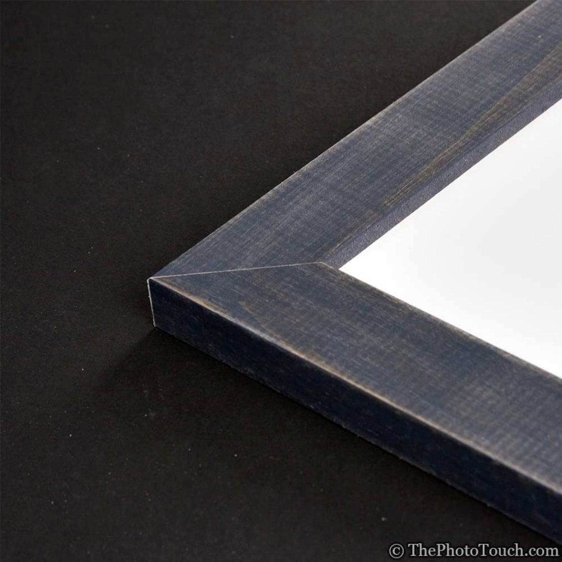 Navy Blue Picture Frame Rustic Reclaimed Distressed Barn Etsy