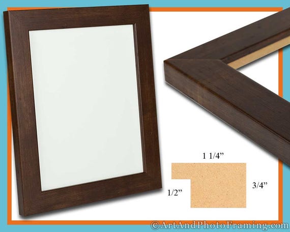 11x14 Black Walnut Photo Frame Matted to 8x10 2 Wide Conservation