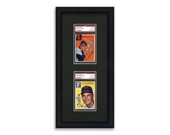 PSA Graded Card Frame Display 2 Opening Frame for 2 PSA Graded Card Slabs | Baseball Card | Trading Card | Collectible Card