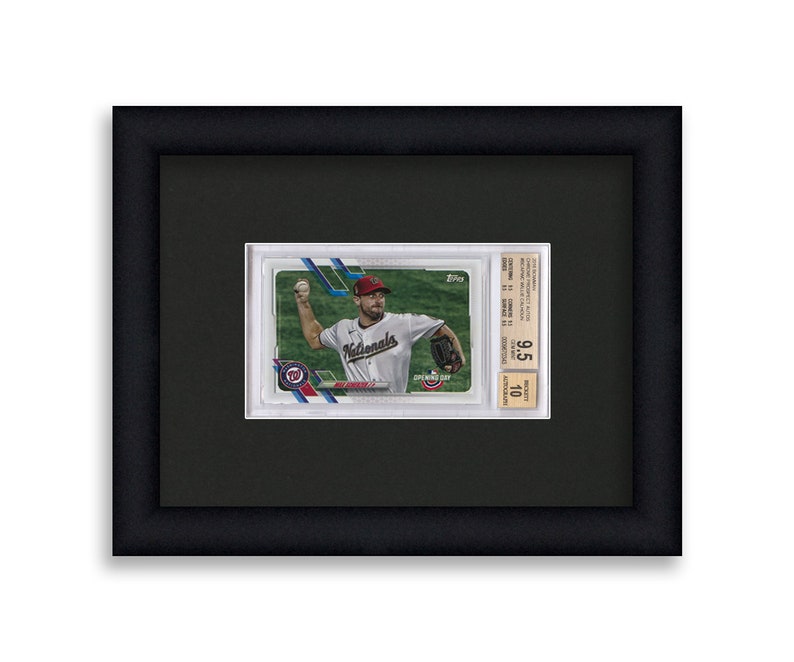 BGS Graded Card Frame Display One Opening Frame fitted for one BGS/BVG Graded Card Slab Baseball Card Trading Card Collectible Card Black / Horizontal