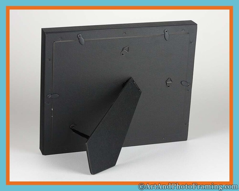 8x10 Modern Black Brushed Metal Picture Frame with 5x7 Mat Etsy