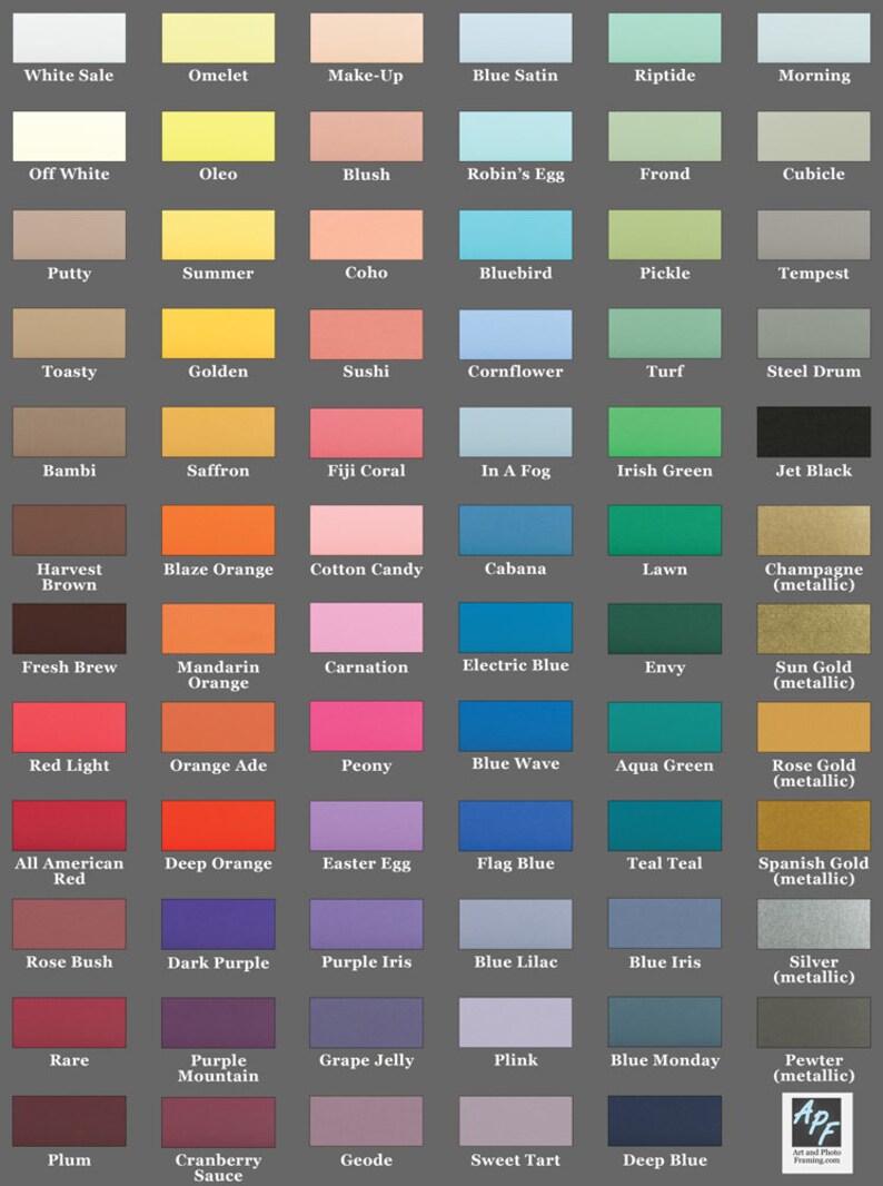 Matboard Color Sample Swatch Custom Mat Color Sample Swatch Etsy